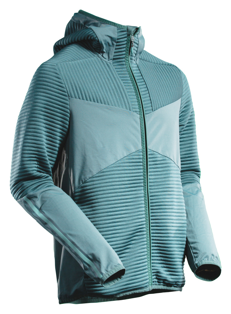 Produktfoto Fleecepullover, Kapuze, Reißverschluss Microfleecejacke Größe 2XL, helles Waldgrün