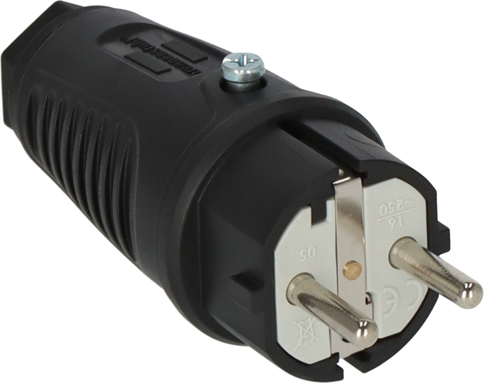 Schutzkontakt-Gummistecker 230V/16A IP54