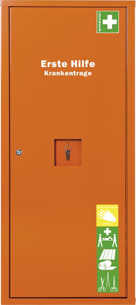 Anbausafe, gefüllt, mit Erste-Hilfe-Trage, orange