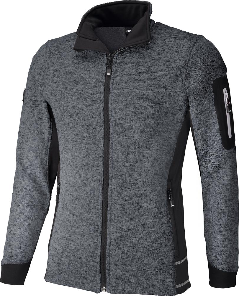 Strick-Fleece-Jacke Christoph, anthrazit- schwarz, Gr.2XL Strick-Fleece-Jacke Christoph, anthrazit- schwarz, Gr.2XL