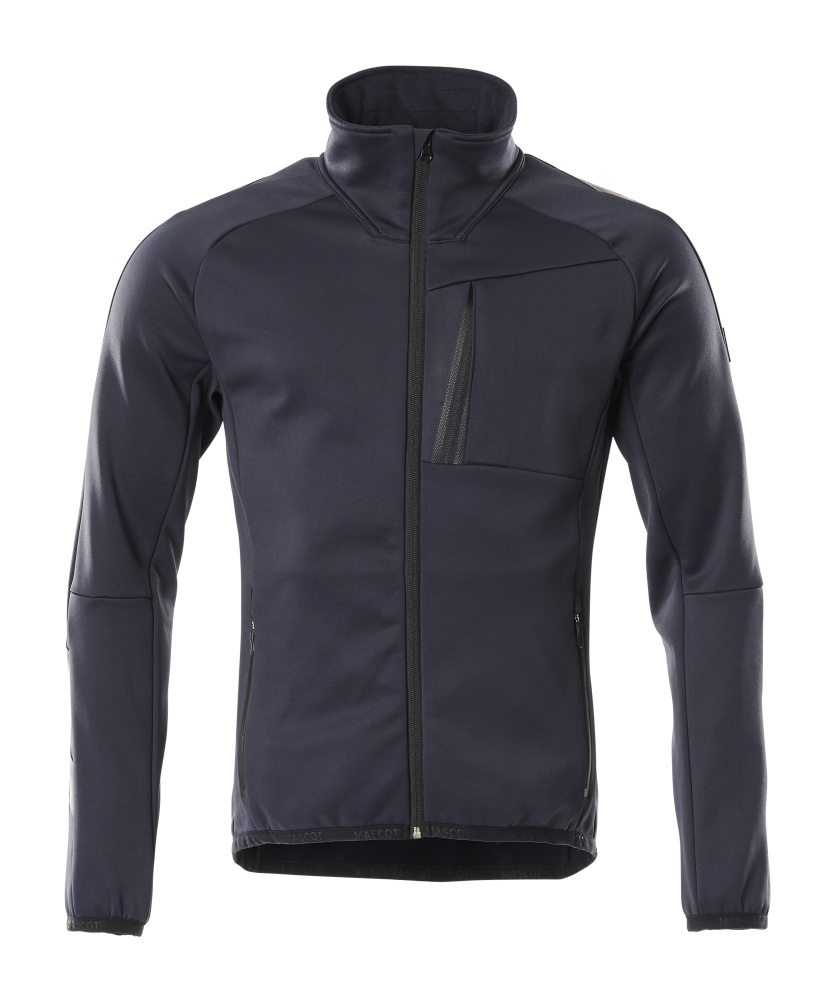 Produktfoto Fleecepullover mit Reißverschluss Microfleecejacke Größe 2XL, schwarzblau