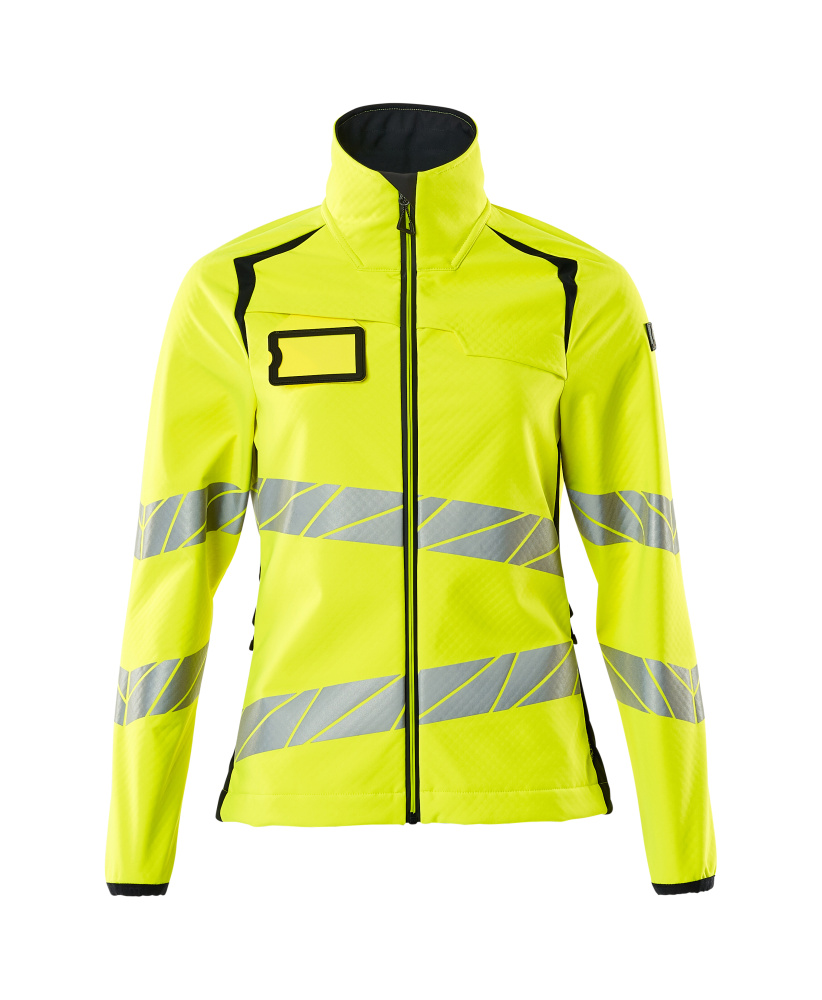 Produktfoto Soft Shell Jacke, Damenpassform Soft Shell Jacke Größe 2XL, hi-vis gelb/schwarzblau