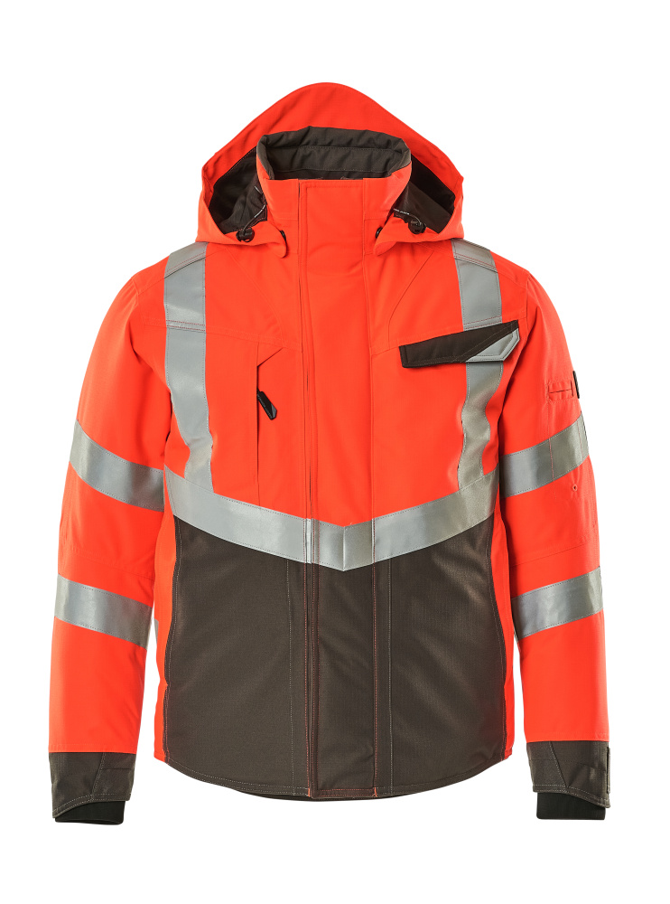 Produktfoto MASCOT® Hastings Winterjacke Größe 2XL, hi-vis rot/dunkelanthrazit