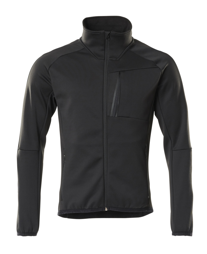 Produktfoto Fleecepullover mit Reißverschluss Microfleecejacke Größe 2XL, schwarz