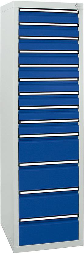 Schubladenschrank 13 SLR 1800x500x500 mm 7035/5010 Schubladenschrank 13 SLR 1800x500x500 mm 7035/5010
