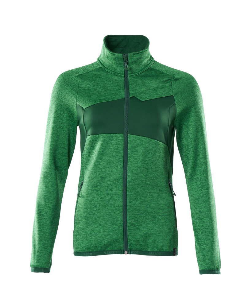 Produktfoto Fleecepullover mit Reißverschluss, Damen Microfleecejacke Größe 2XL, grasgrün/grün