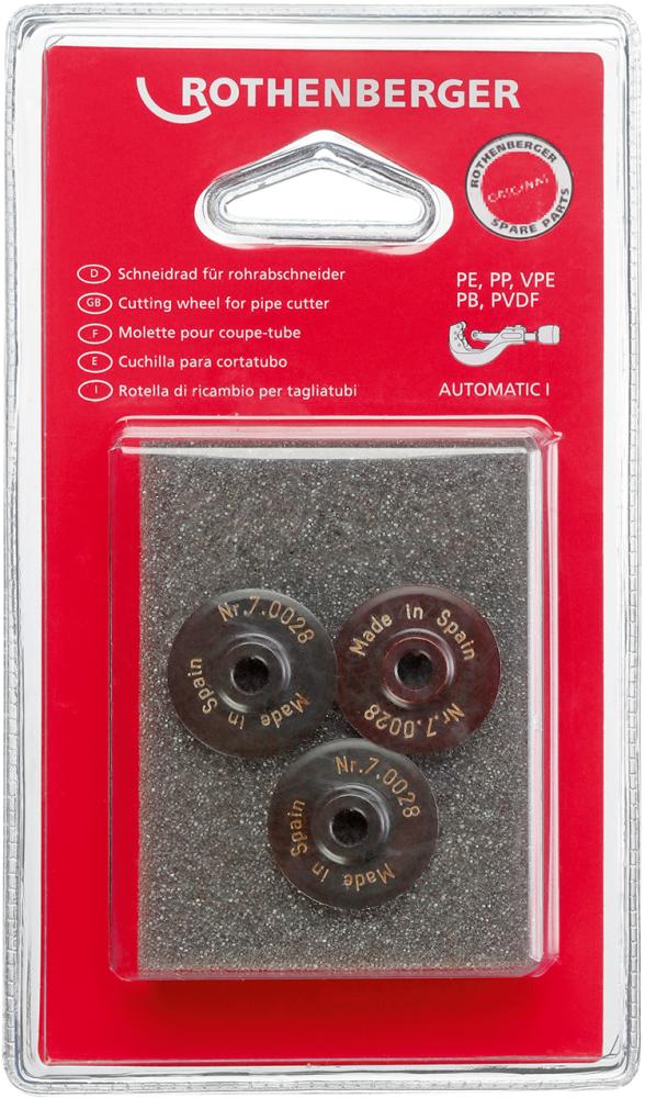 Schneidrad f. Kunststoff 2.5/8" Pack a 3 Stck. Rothenberger