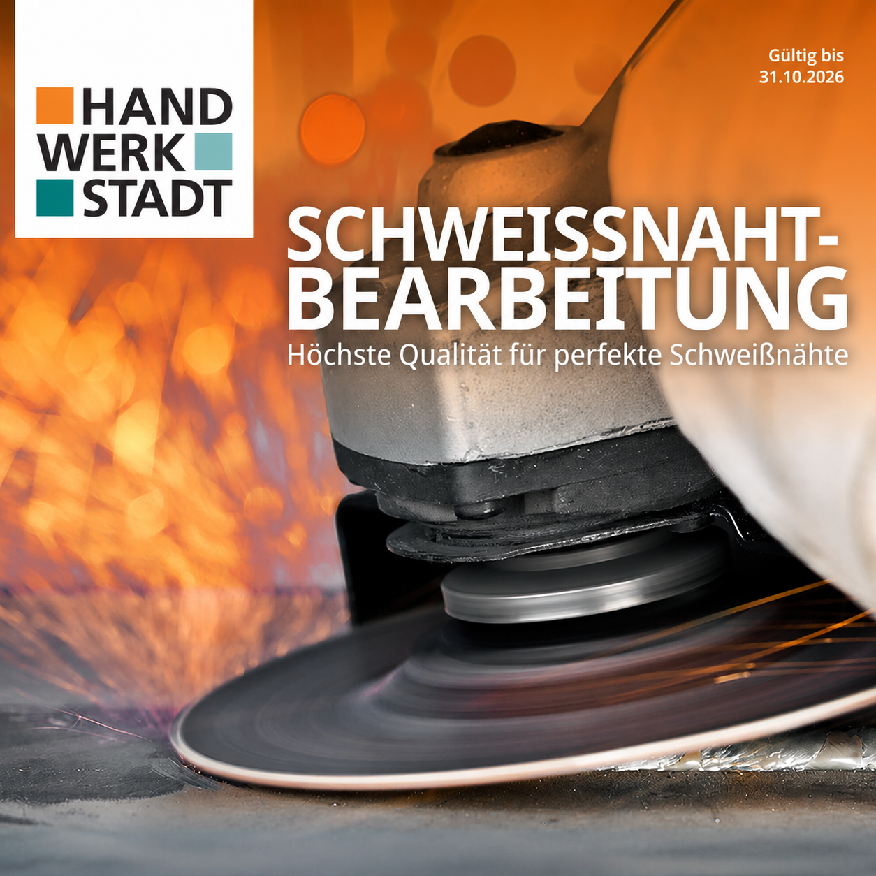 Handwerkstadt Schweißnahtbearbeitung