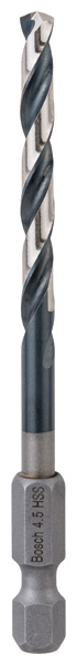 HSS Spiralbohrer mit Sechskantschaft 4,5 mm