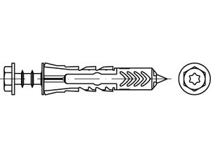 FISCHER-Dübel ART 88690 FISCHER-Dübel DUOPOWER 10 x 50 S LD S normal