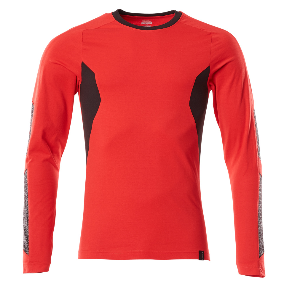 Produktfoto T-Shirt, Langarm, Modern Fit T-shirt Größe 2XLONE, verkehrsrot/schwarz