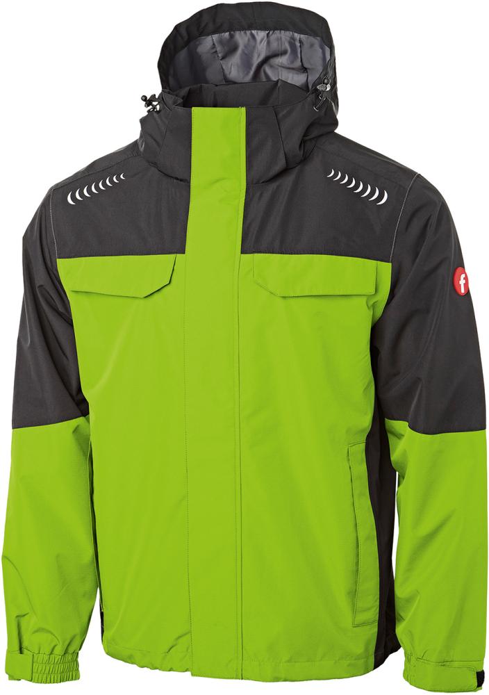 Regenjacke Plus lime/schwarz Gr. 2XL Fortis Elements