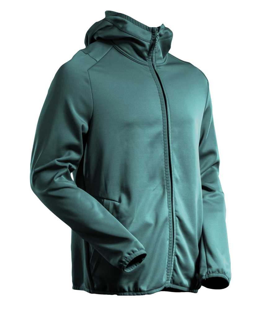 Produktfoto Fleecepullover, Kapuze, Reißverschluss Microfleecejacke Größe 2XL, waldgrün
