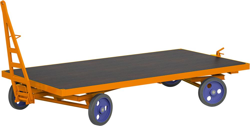 ROLLCART Schwerl.-Indust-rieanhänger 2-Achs-Drehs-chemel. 3000kg 2500x1250-mm VG-Bereif. 400x75mm