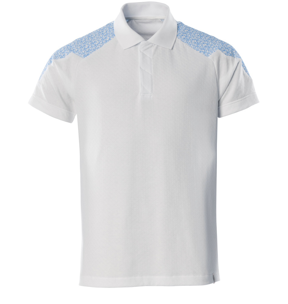 Produktfoto Polo-Shirt Polo-shirt Größe 2XL, weiss/azurblau