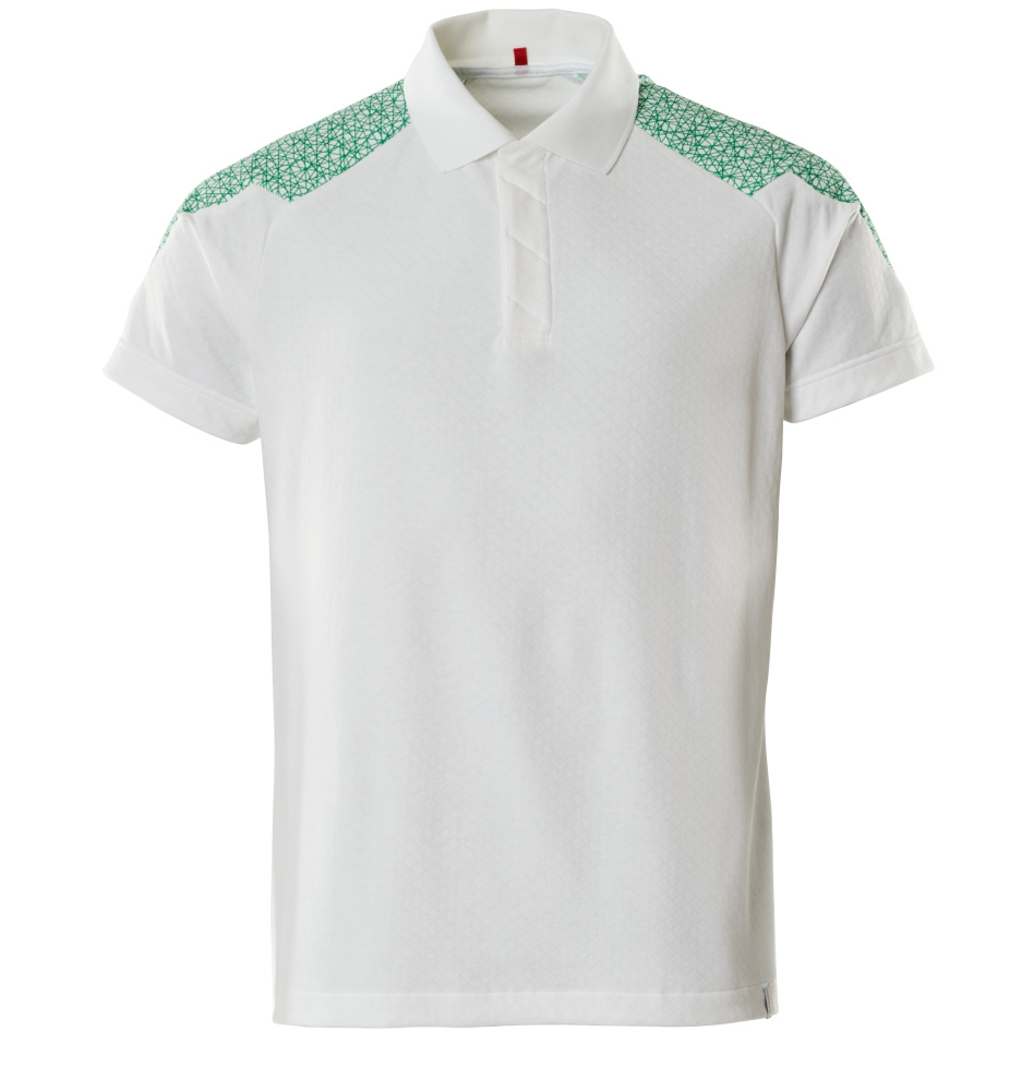 Produktfoto Polo-Shirt Polo-shirt Größe 2XL, weiss/grasgrün