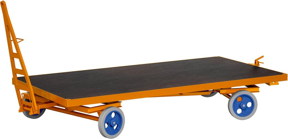 ROLLCART Schwerl.-Indust-rieanhänger 2-Achs-Drehs-chemel. 2000kg 2500x1250-mm VG-Bereif. 360x60mm