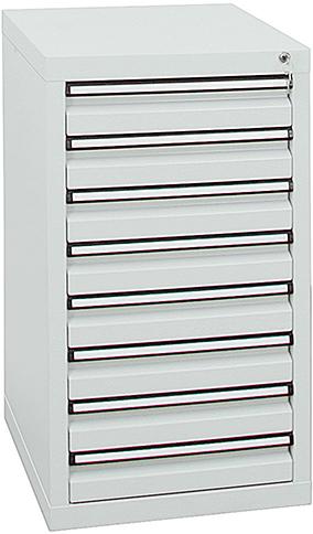 Schubladenschrank 8 SLR 900x500x500 mm grau stumpf Schubladenschrank 8 SLR 900x500x500 mm grau stumpf