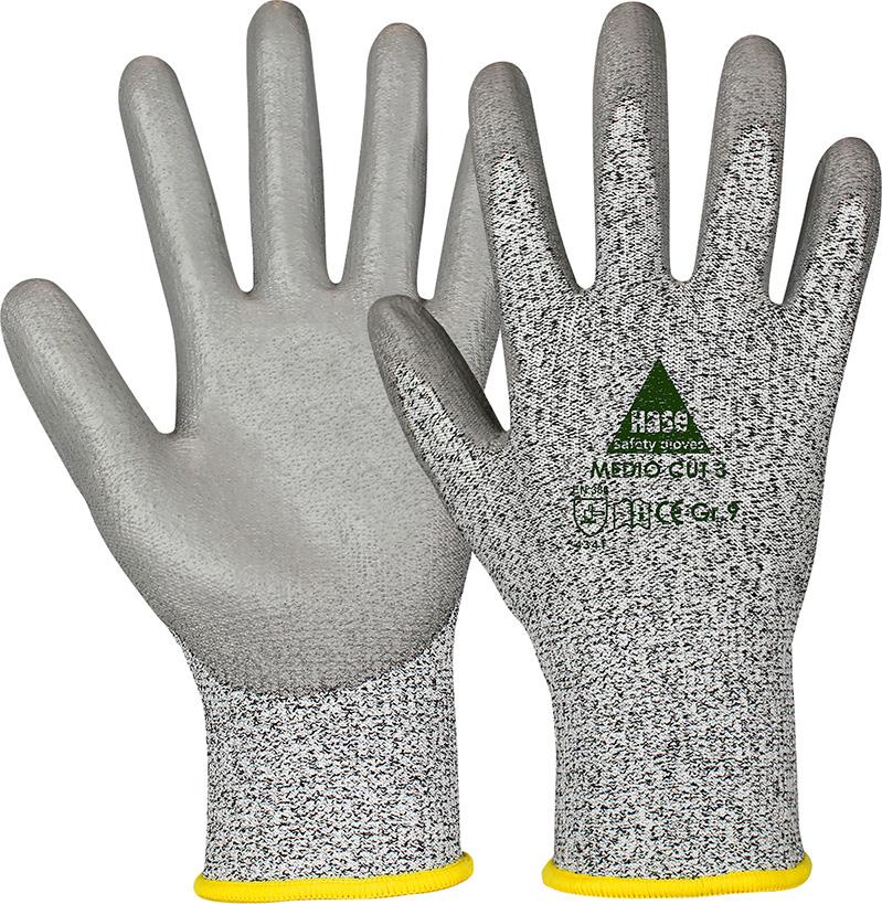 Schnittschutzhandschuh Medio Cut3,PU-besch.Gr.9