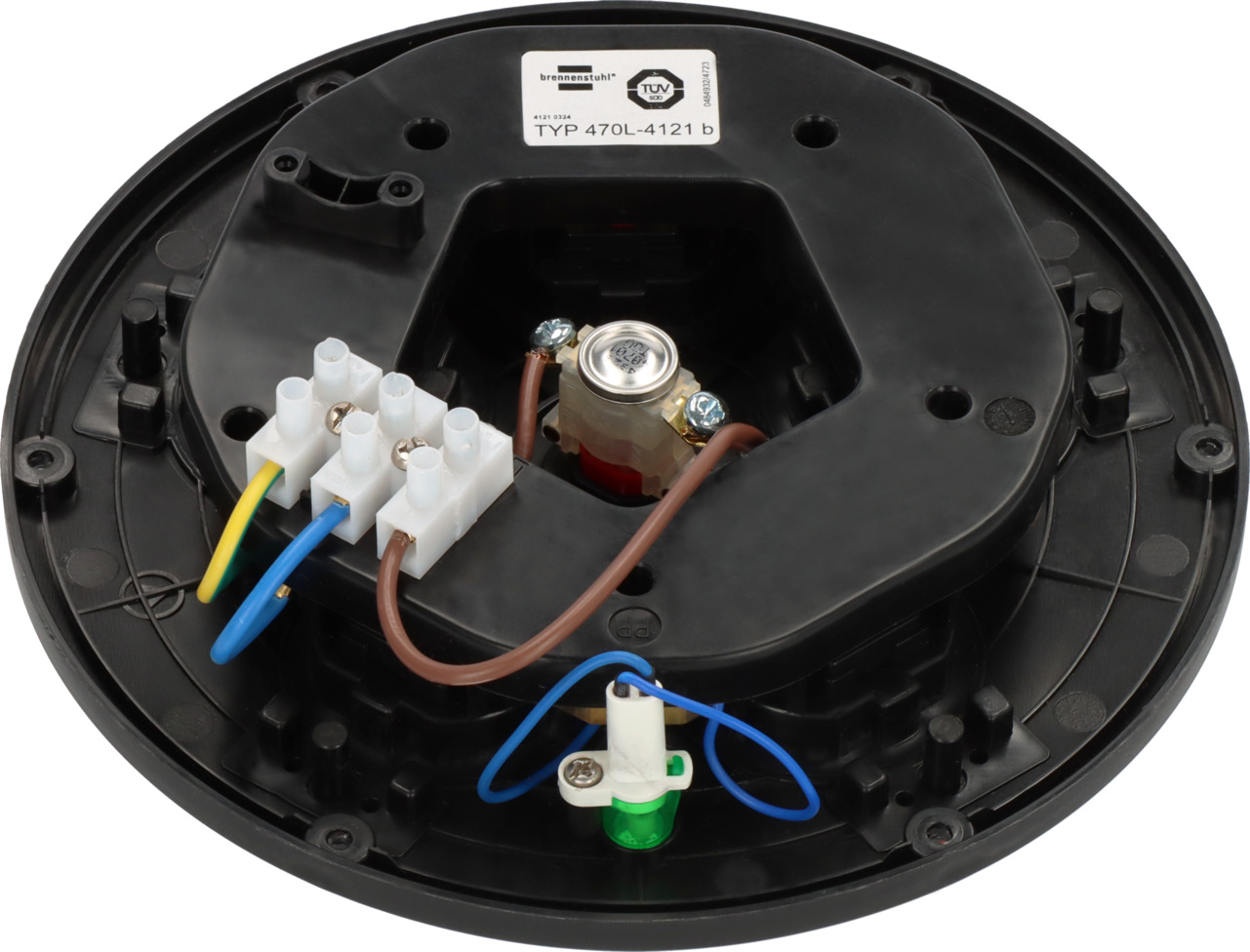 Professional Steckdoseneinsatz-Montageplatte 5-fach, IP44, Thermostat mit Bereitschaftsanzeige