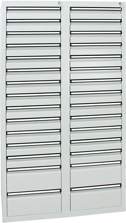 Schubladenschrank 30 SLR 1800x1000x500 mm grau stumpf Schubladenschrank 30 SLR 1800x1000x500 mm grau stumpf