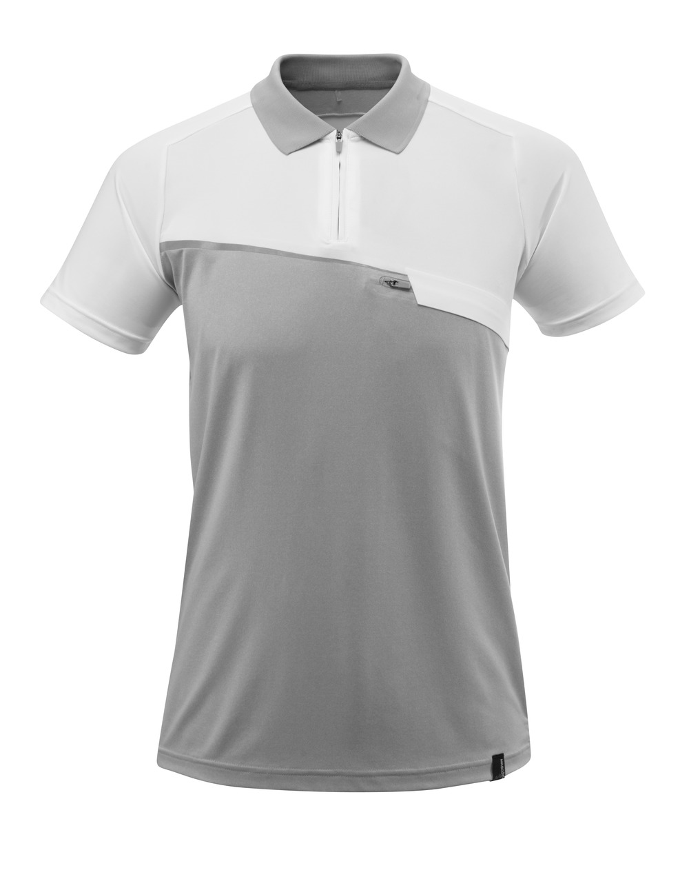 Produktfoto Polo-Shirt, feuchtigkeitstransportierend Polo-shirt Größe 2XL, grau-meliert/weiss