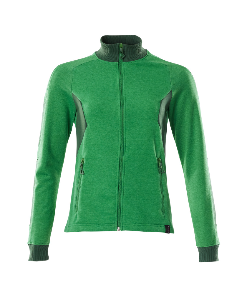 Produktfoto Sweatshirt mit Zipper, Damen Sweatshirt mit Reißverschluss Größe 2XLONE, grasgrün/grün