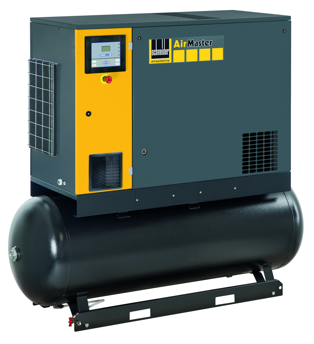 Produktbild Stationärer Schraubenkompressor AirMaster Variable Speed mit Kältetrockner auf Behälter