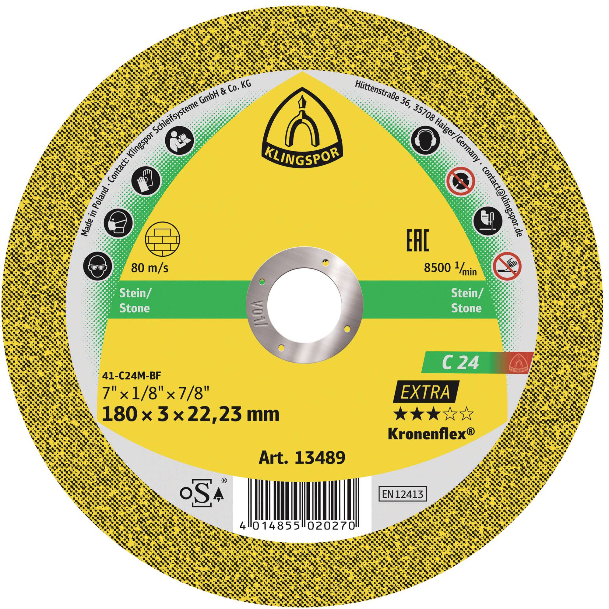 C 24 EX Trennscheiben, 180 x 3 x 22,23 mm gerade