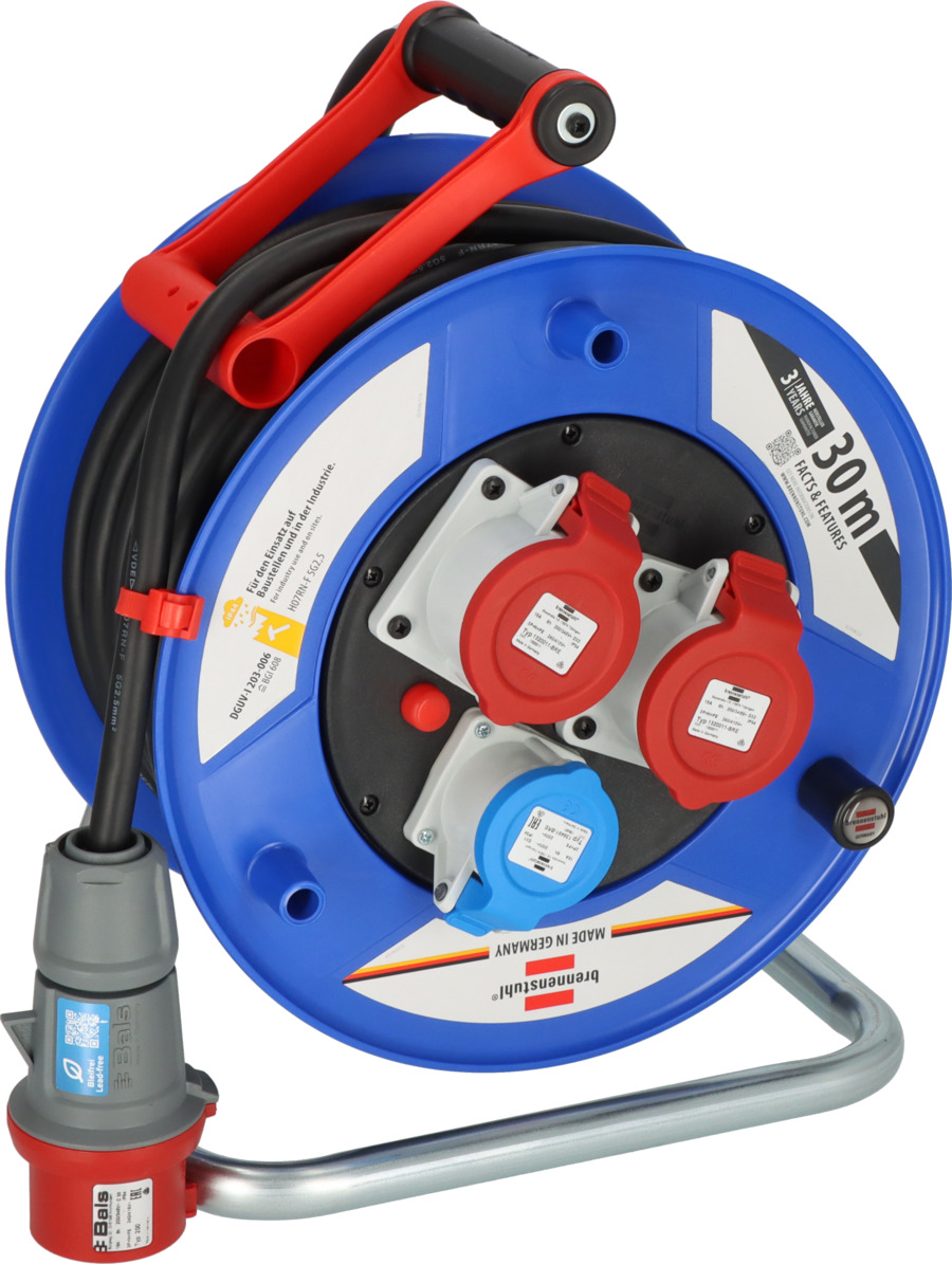 Garant CEE 3 IP44 Industrie/Baustellen-Kabeltrommel 30m H07RN-F 5G2,5