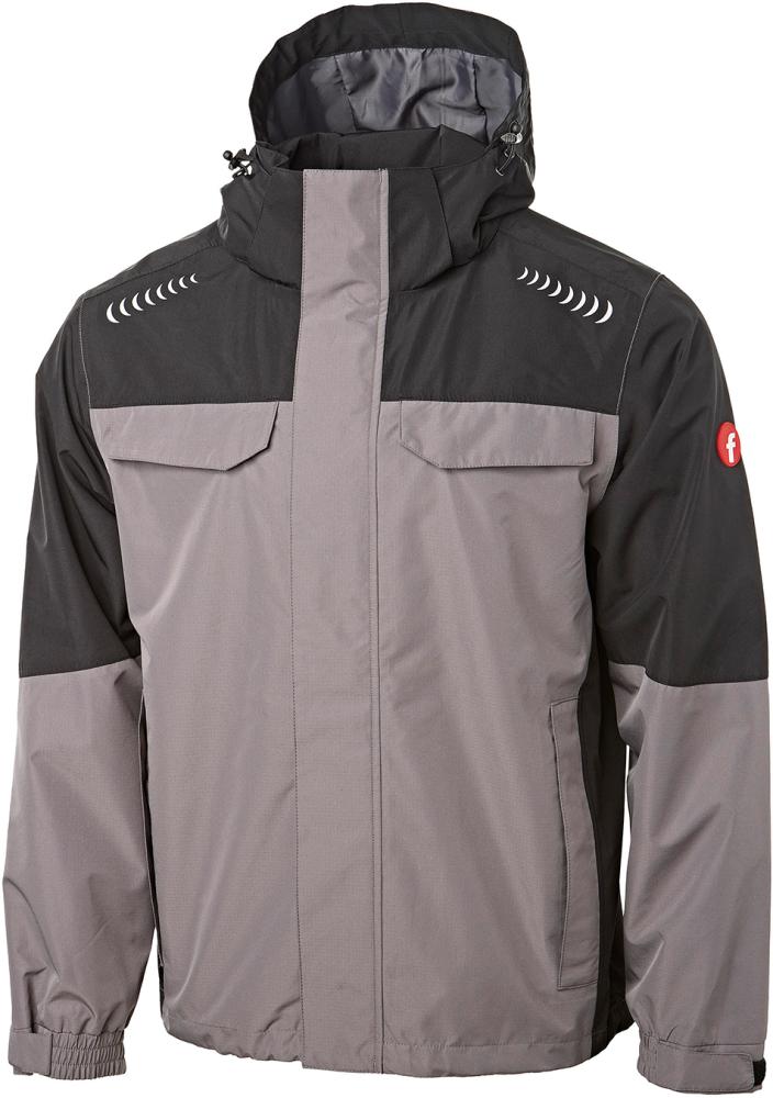 Regenjacke Plus grau/schwarz Gr. 2XL Fortis Elements