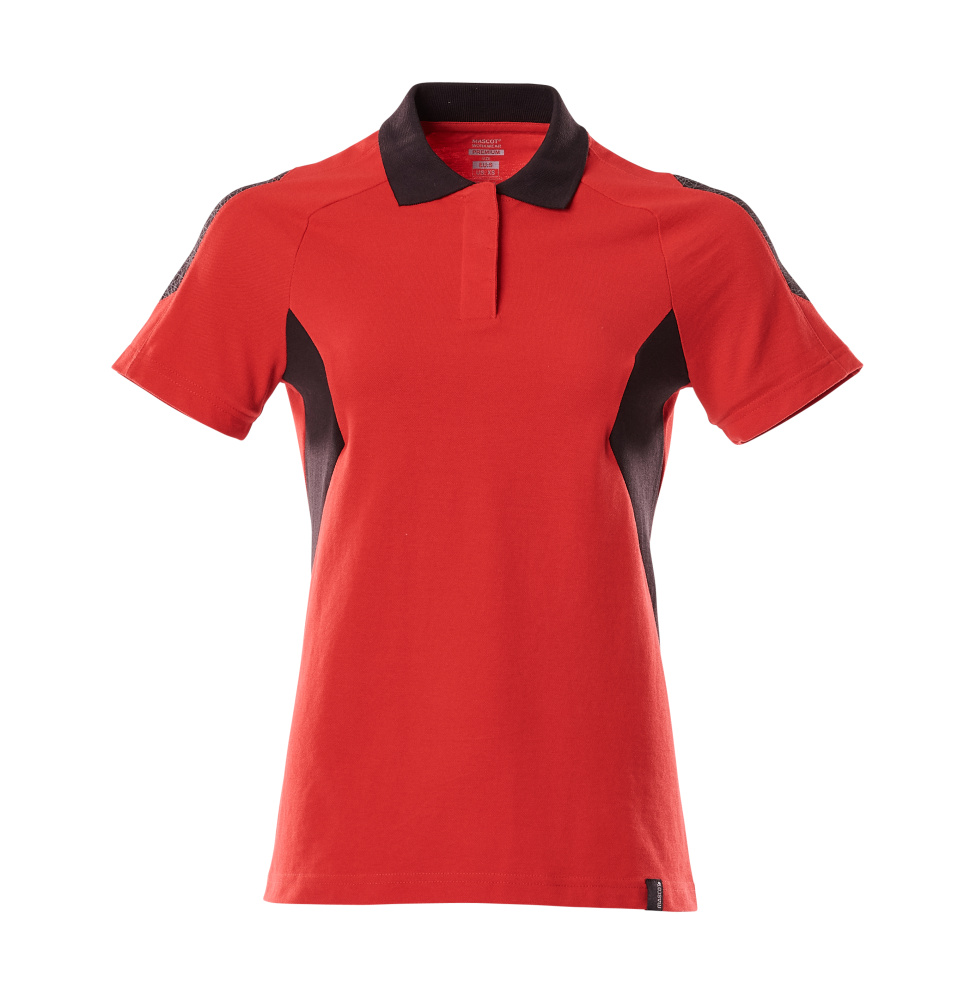 Produktfoto Polo-Shirt, Damen Polo-shirt Größe 2XLONE, verkehrsrot/schwarz