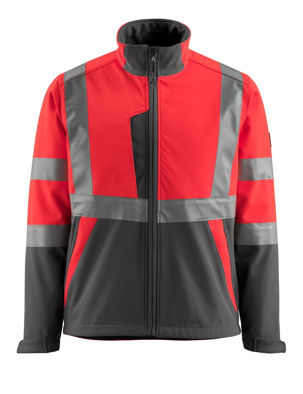 Produktfoto MASCOT® Kiama Soft Shell Jacke Größe 2XL, hi-vis rot/dunkelanthrazit