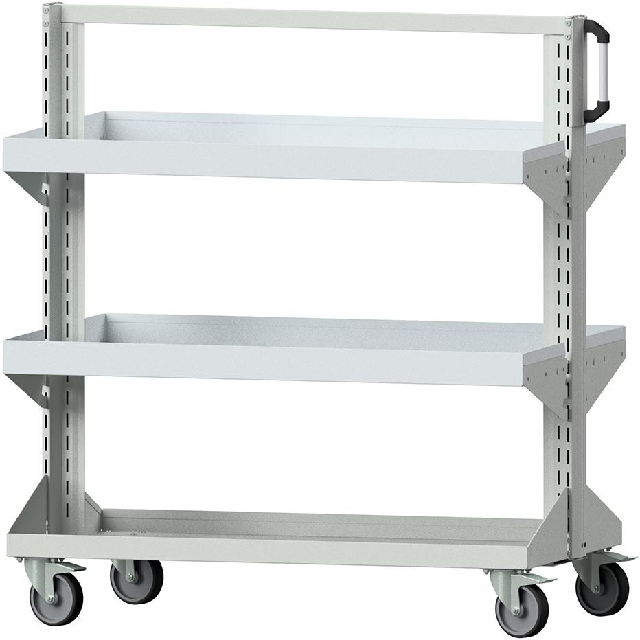 ANKE Transportwagen CVM 1250 RAL7035/5010 B1250xT720xH1350mm mit 4 Wannen