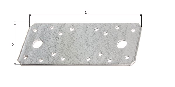 Flachverbinder, sendzimirverzinkt, LxB 133x55 mm