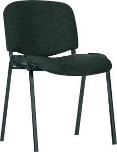 Besucherstuhl ISO 4L Sitzfläche 48x42cm Sitzhöhe 45cm Rückenlehne48x36cm schwarz/schwarz