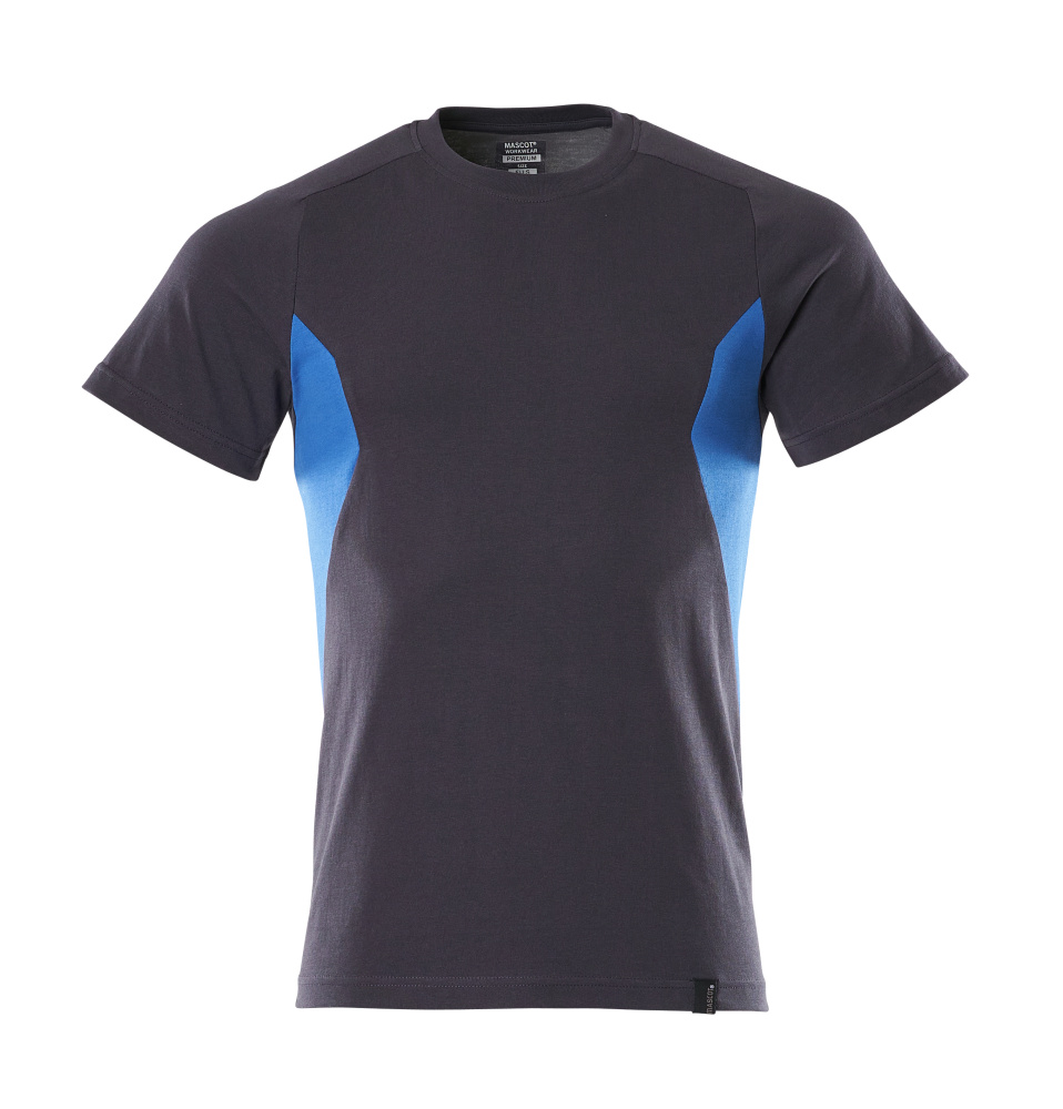 Produktfoto T-Shirt, moderne Passform T-shirt Größe 2XLONE, schwarzblau/azurblau