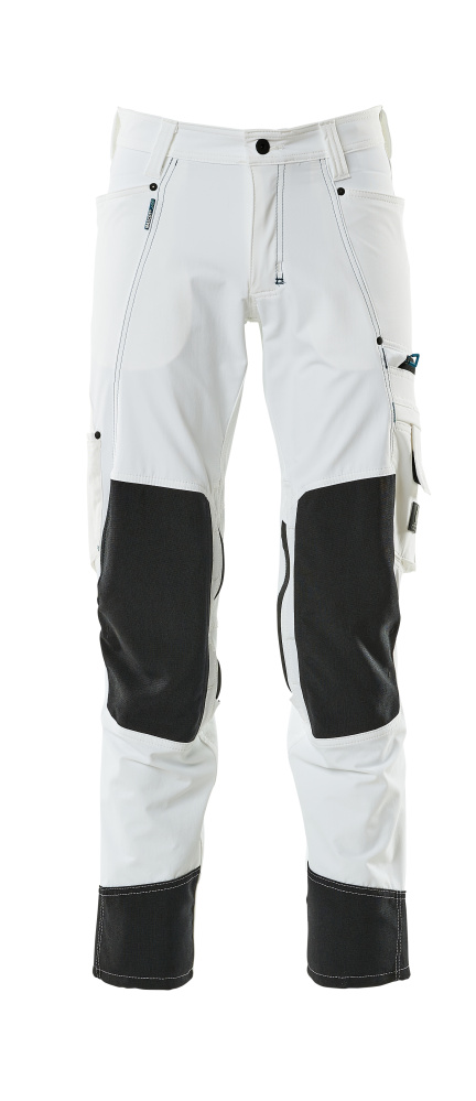 Produktfoto Hose mit Knietaschen, Stretch, leicht Hose Größe 76C42, weiss