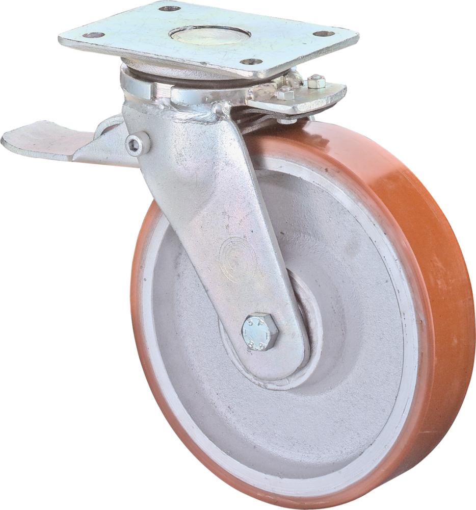 Lenkrolle 100mm RR120.B15Platte,Polyure Guss,KL RR120.C10.100 BS ROLLEN Lenkrolle 100mm RR120.B15Platte,Polyure Guss,KL RR120.C10.100 BS ROLLEN
