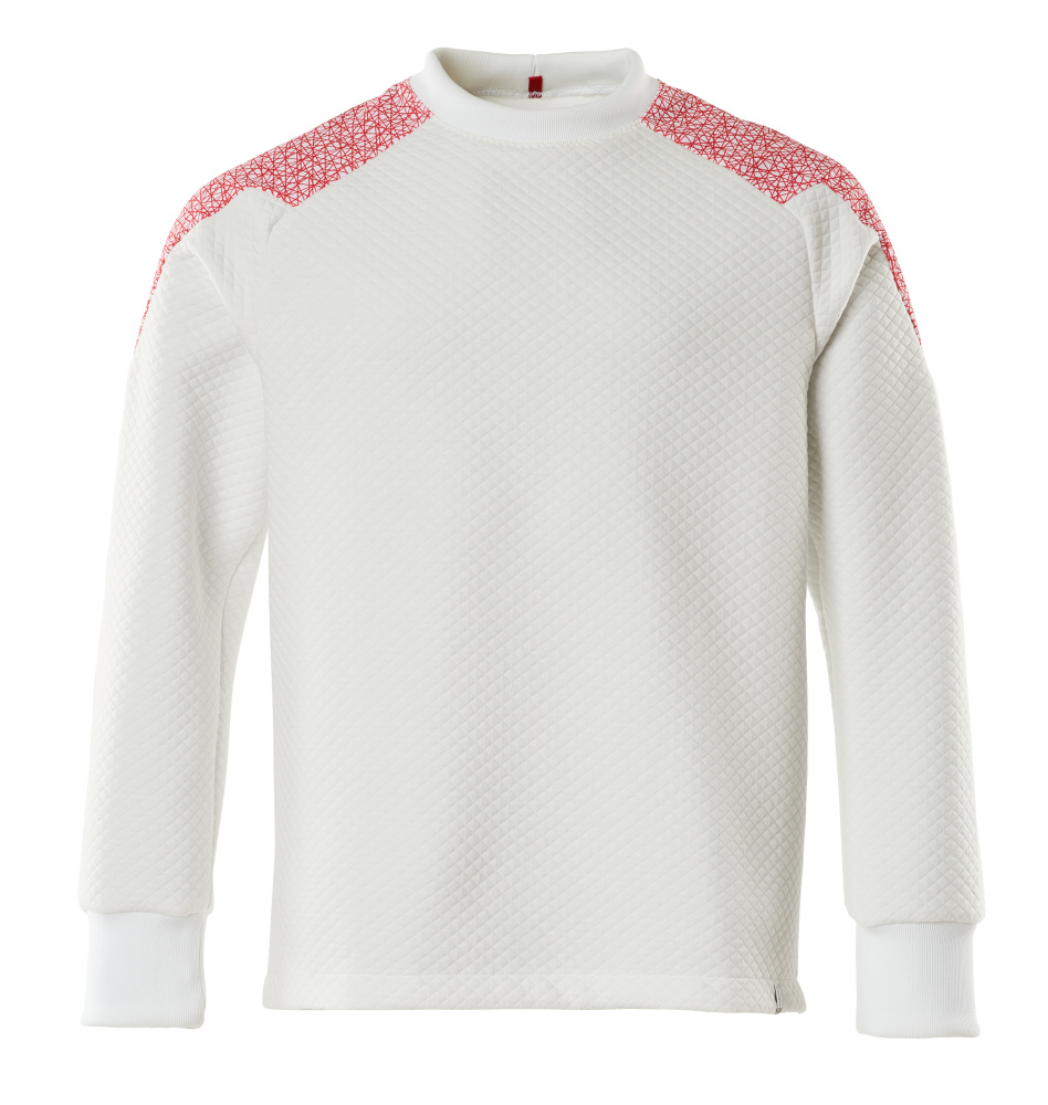 Produktfoto Sweatshirt Sweatshirt Größe 2XL, weiss/verkehrsrot