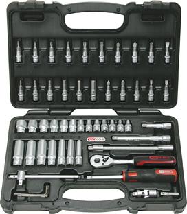 Steckschlüssel-Garnitur 1/4" 911.0653 53-teilig KS Tools