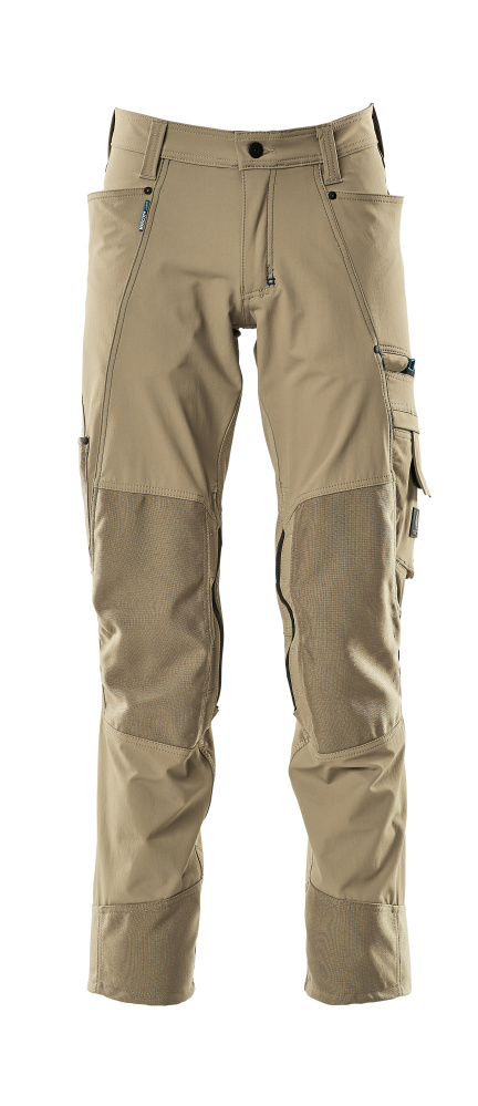 Produktfoto Hose mit Knietaschen, Stretch, leicht Hose Größe 76C42, hellkhaki