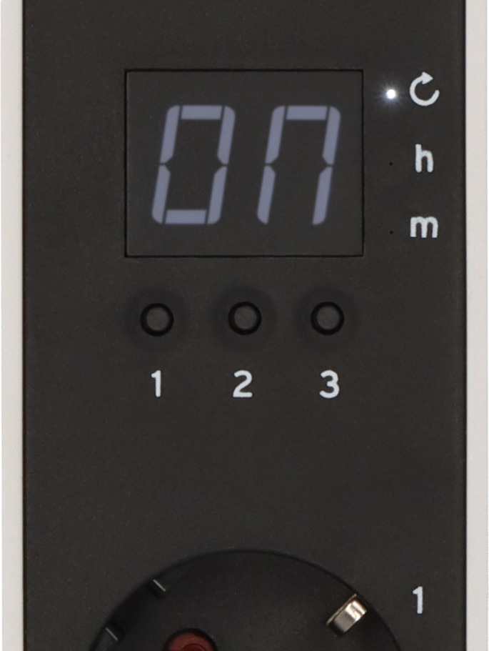 Ecolor Steckdosenleiste 3-fach mit Countdown Timer, 1x USB A, 1x USB C, weiß/schwarz, 1,5m H05VV-F 3G1,5