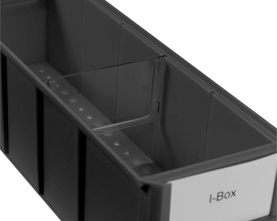 ALLIT Trennstege für ESD Regalkästen pro-line C1-3S L85xB1xH75mm schwarz 4 Stück