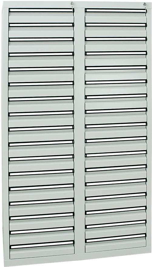 Schubladenschrank 34 SLR 1800x1000x500 mm grau stumpf Schubladenschrank 34 SLR 1800x1000x500 mm grau stumpf