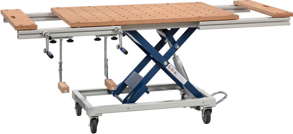 BECK Hubtisch 1550-2110x-800x30mm höhenverstellbar430-1040mm 350kg Multipl-ex-Lochrasterplatte