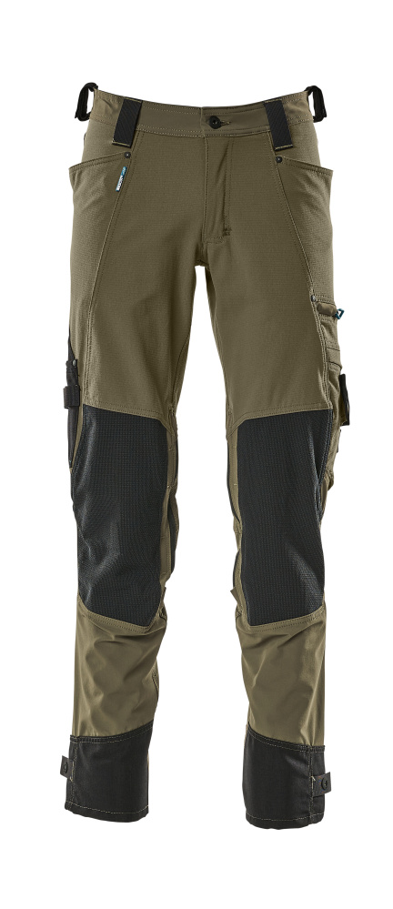 Produktfoto Hose mit Knietaschen aus Dyneema,Stretch Hose Größe 76C42, moosgrün
