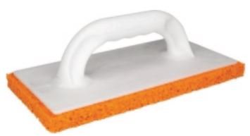 Reibebrett Schwammgummi 12x24x2 cm rot mitt. Kronen