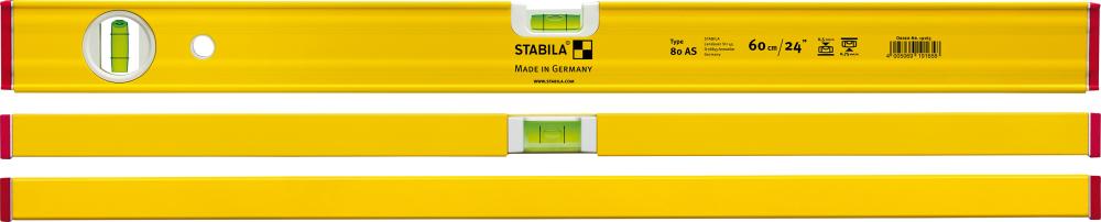 Wasserwaage LM 80AS 60cm pulverbeschichtet Stabila