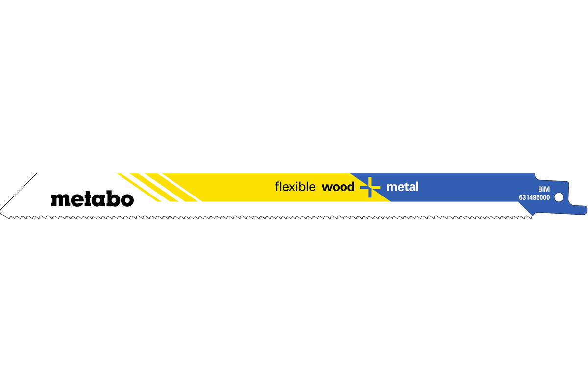 5 Säbelsägeblätter "flexible wood + metal" 225 x 0,9 mm, BiM, 1,8-2,6 mm/ 10-14 TPI (631495000)